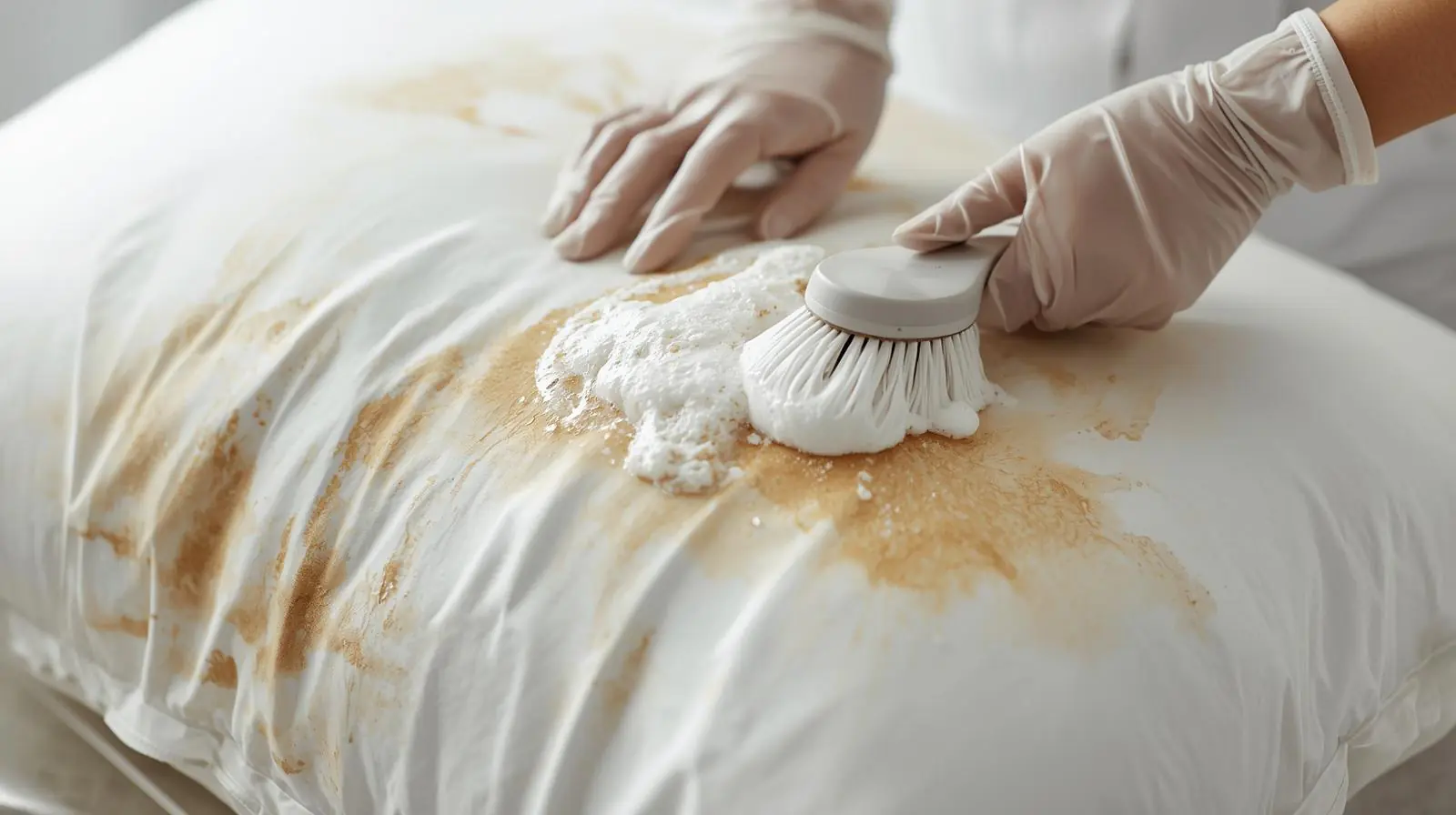 Proses pencucian bantal guling